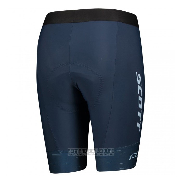 2021 Fahrradbekleidung Frau Scott Blau Wei Trikot Kurzarm und Tragerhose