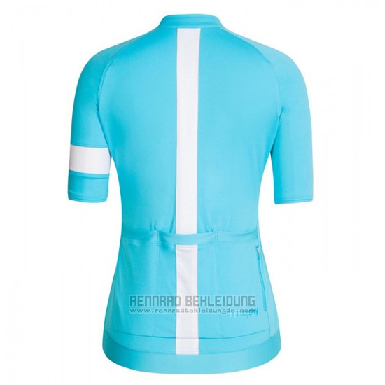 2016 Fahrradbekleidung Frau Sky Blau und Wei Trikot Kurzarm und Tragerhose