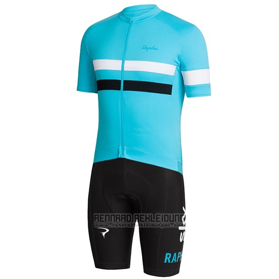 2016 Fahrradbekleidung Frau Sky Blau und Wei Trikot Kurzarm und Tragerhose - zum Schließen ins Bild klicken