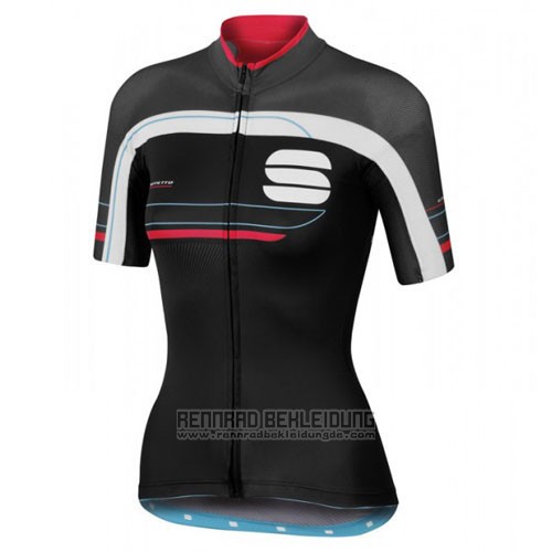 2016 Fahrradbekleidung Sportful Rot und Shwarz Trikot Kurzarm und Tragerhose