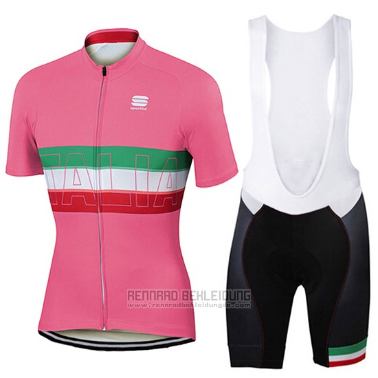 2017 Fahrradbekleidung Frau Sportful Rosa Trikot Kurzarm und Tragerhose - zum Schließen ins Bild klicken