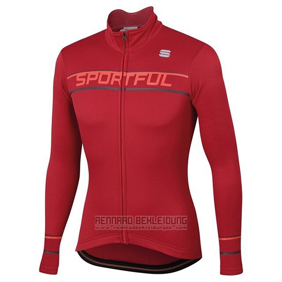 2020 Fahrradbekleidung Frau Sportful Rot Trikot Langarm und Tragerhose - zum Schließen ins Bild klicken