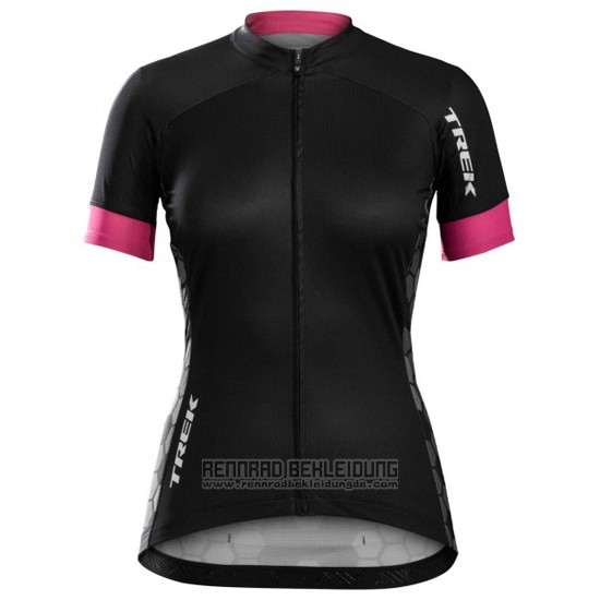 2016 Fahrradbekleidung Frau Trek Shwarz und Wei Trikot Kurzarm und Tragerhose