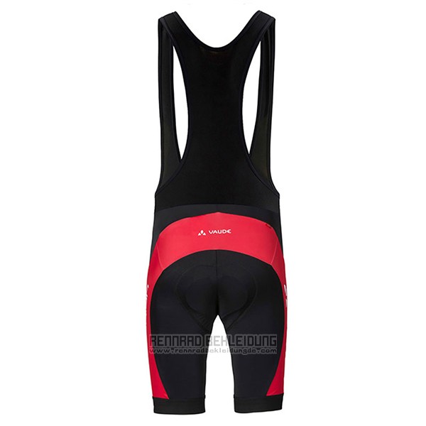 2017 Fahrradbekleidung Frau Vaude Rot Trikot Kurzarm und Tragerhose