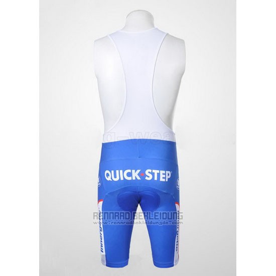 2010 Fahrradbekleidung Quick Step Floor Lider Rot und Wei Trikot Kurzarm und Tragerhose