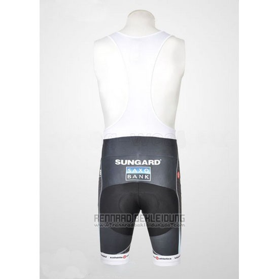 2010 Fahrradbekleidung Saxobank Lider Gelb Trikot Kurzarm und Tragerhose