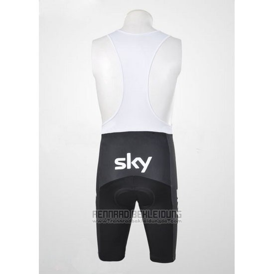 2011 Fahrradbekleidung Sky Lider Wei und Azurblau Trikot Kurzarm und Tragerhose