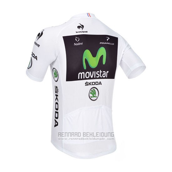 2013 Fahrradbekleidung Movistar Lider Wei Trikot Kurzarm und Tragerhose