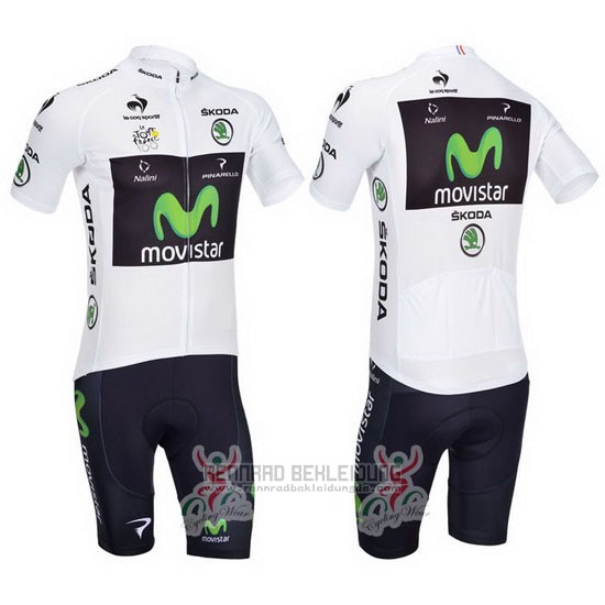 2013 Fahrradbekleidung Movistar Lider Wei Trikot Kurzarm und Tragerhose - zum Schließen ins Bild klicken