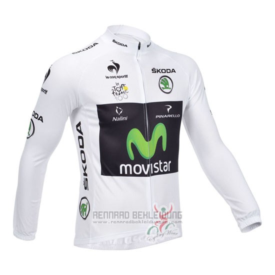 2013 Fahrradbekleidung Movistar Lider Wei Trikot Langarm und Tragerhose - zum Schließen ins Bild klicken