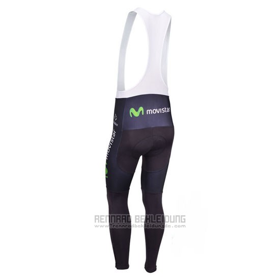 2013 Fahrradbekleidung Movistar Lider Wei Trikot Langarm und Tragerhose