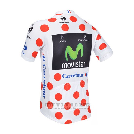 2013 Fahrradbekleidung Movistar Lider Wei und Rot Trikot Kurzarm und Tragerhose - zum Schließen ins Bild klicken