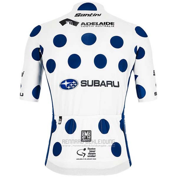 2020 Fahrradbekleidung Subaru Lider Wei Blau Trikot Kurzarm und Tragerhose