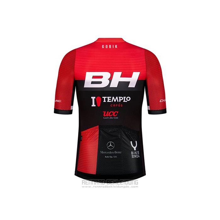 2020 Fahrradbekleidung BH Templo Cafes UCC Shwarz Rot Trikot Kurzarm und Tragerhose