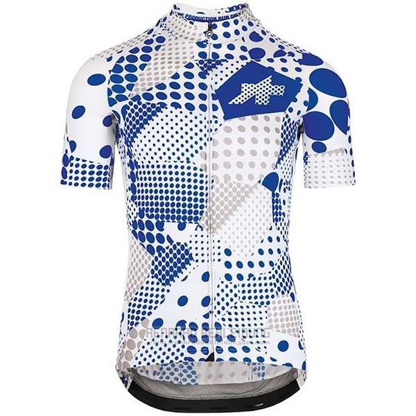 2020 Fahrradbekleidung Assos Erlkoenig Blau Wei Trikot Kurzarm und Tragerhose - zum Schließen ins Bild klicken