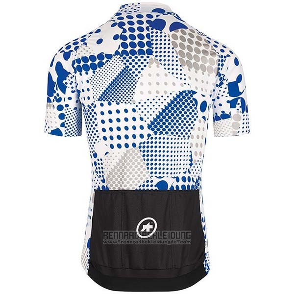 2020 Fahrradbekleidung Assos Erlkoenig Blau Wei Trikot Kurzarm und Tragerhose - zum Schließen ins Bild klicken