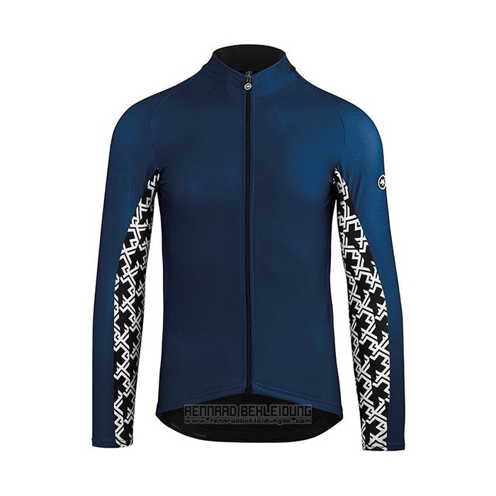 2021 Fahrradbekleidung Assos Blau Trikot Langarm und Tragerhose - zum Schließen ins Bild klicken