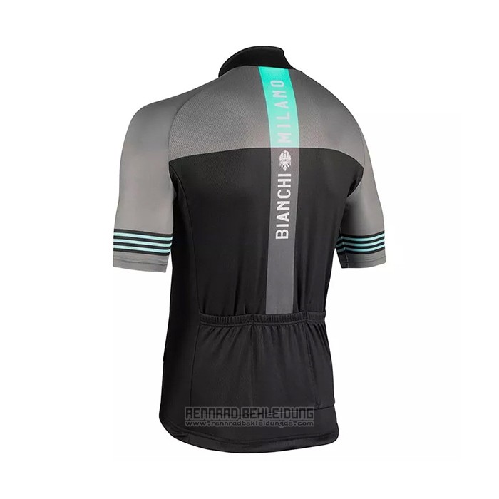 2021 Fahrradbekleidung Bianchi Grau Trikot Kurzarm und Tragerhose - zum Schließen ins Bild klicken