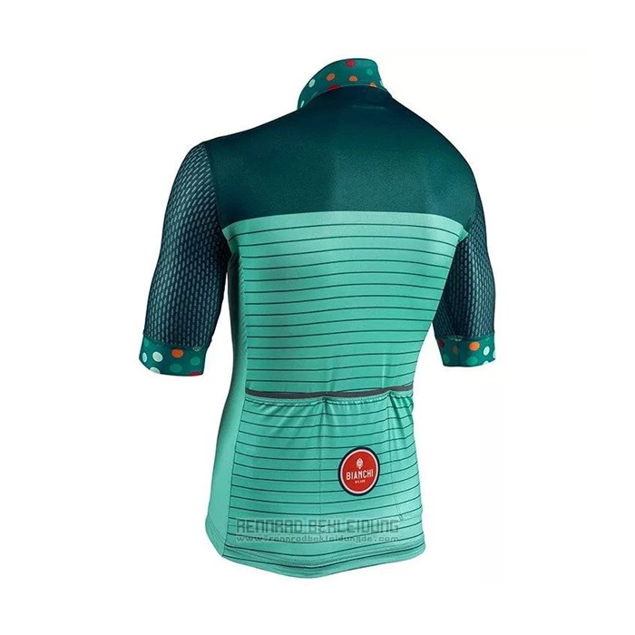 2021 Fahrradbekleidung Bianchi Grun Trikot Kurzarm und Tragerhose