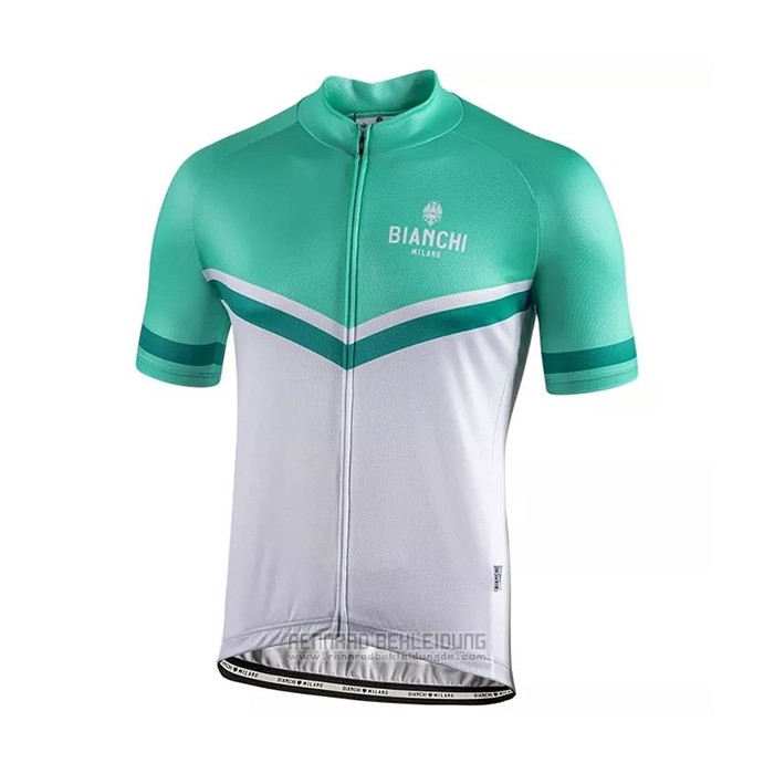 2021 Fahrradbekleidung Bianchi Wei Grun Trikot Kurzarm und Tragerhose - zum Schließen ins Bild klicken