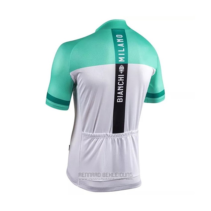 2021 Fahrradbekleidung Bianchi Wei Grun Trikot Kurzarm und Tragerhose - zum Schließen ins Bild klicken