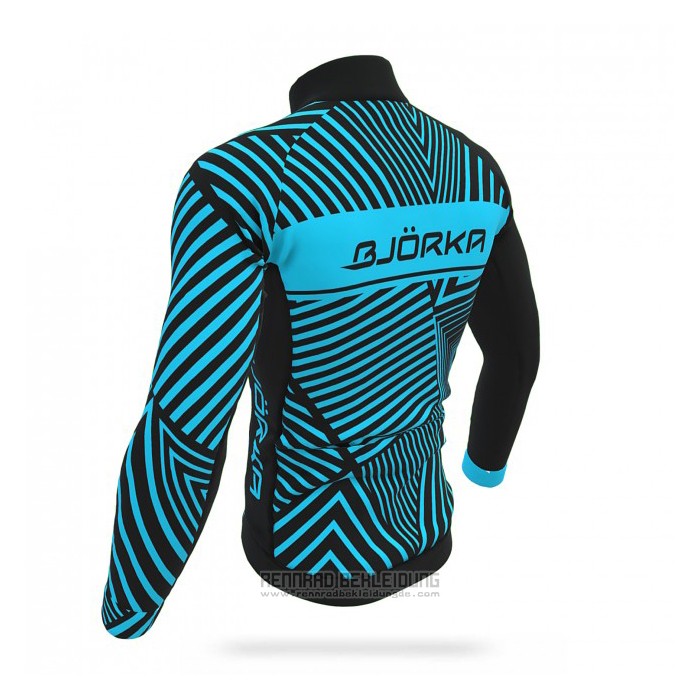 2021 Fahrradbekleidung Bjorka Blau Trikot Langarm und Tragerhose