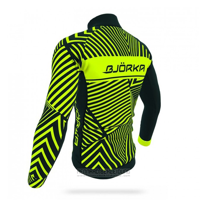 2021 Fahrradbekleidung Bjorka Gelb Trikot Langarm und Tragerhose - zum Schließen ins Bild klicken