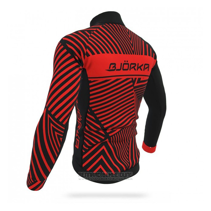 2021 Fahrradbekleidung Bjorka Rot Trikot Langarm und Tragerhose