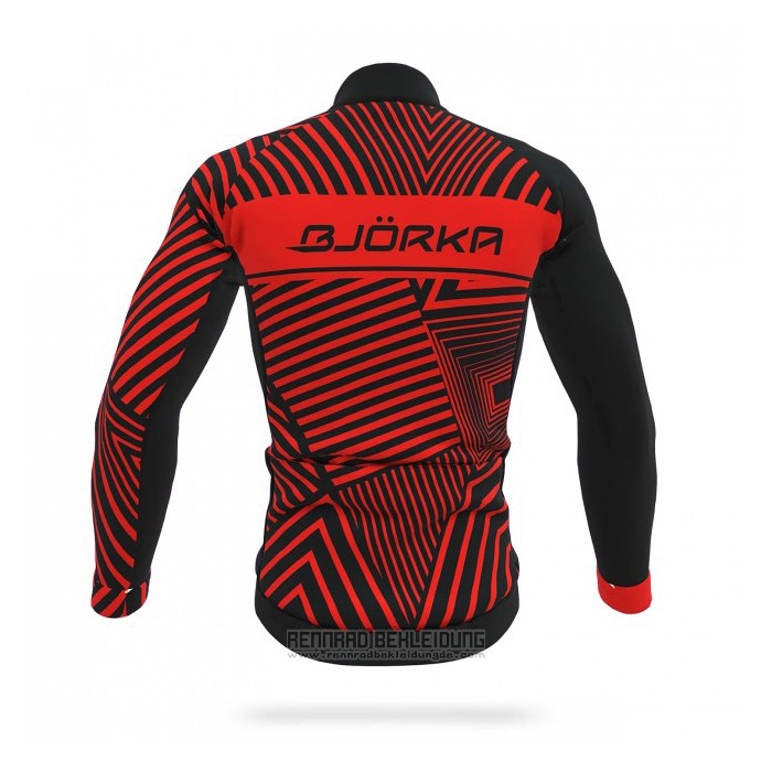 2021 Fahrradbekleidung Bjorka Rot Trikot Langarm und Tragerhose
