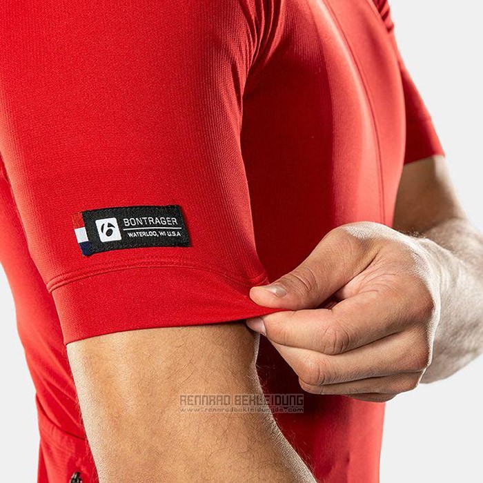 2020 Fahrradbekleidung Bontrage Rot Trikot Kurzarm und Tragerhose - zum Schließen ins Bild klicken