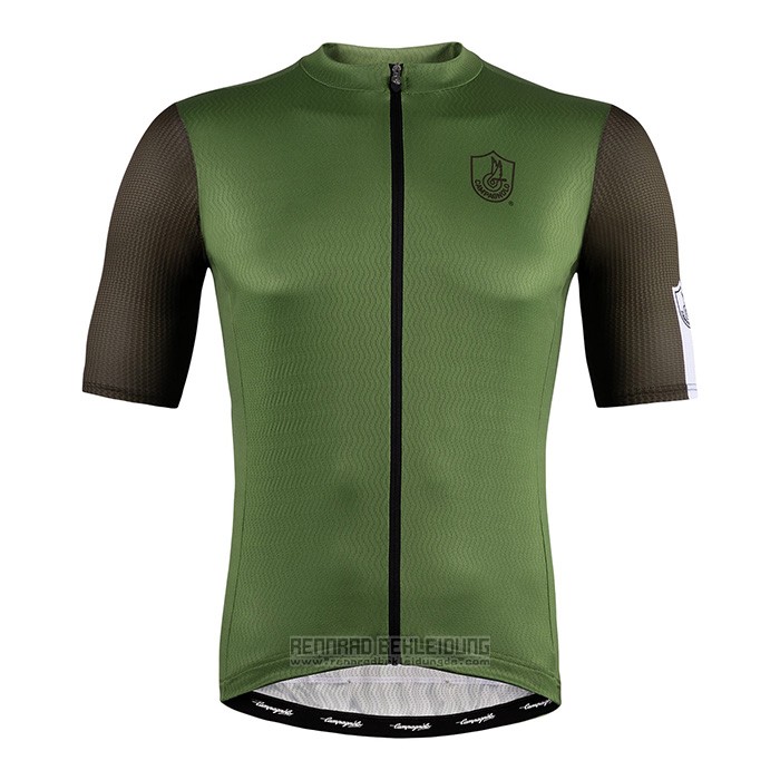 2022 Fahrradbekleidung Campagnolo Grun Trikot Kurzarm und Tragerhose