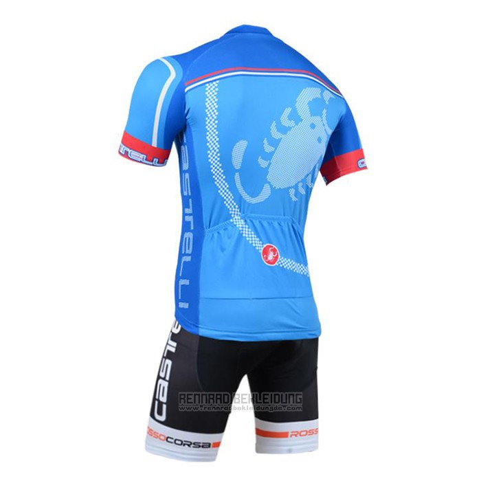 2020 Fahrradbekleidung Castelli Blau Trikot Kurzarm und Tragerhose