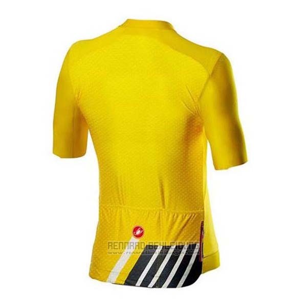 2020 Fahrradbekleidung Castelli Gelb Shwarz Trikot Kurzarm und Tragerhose