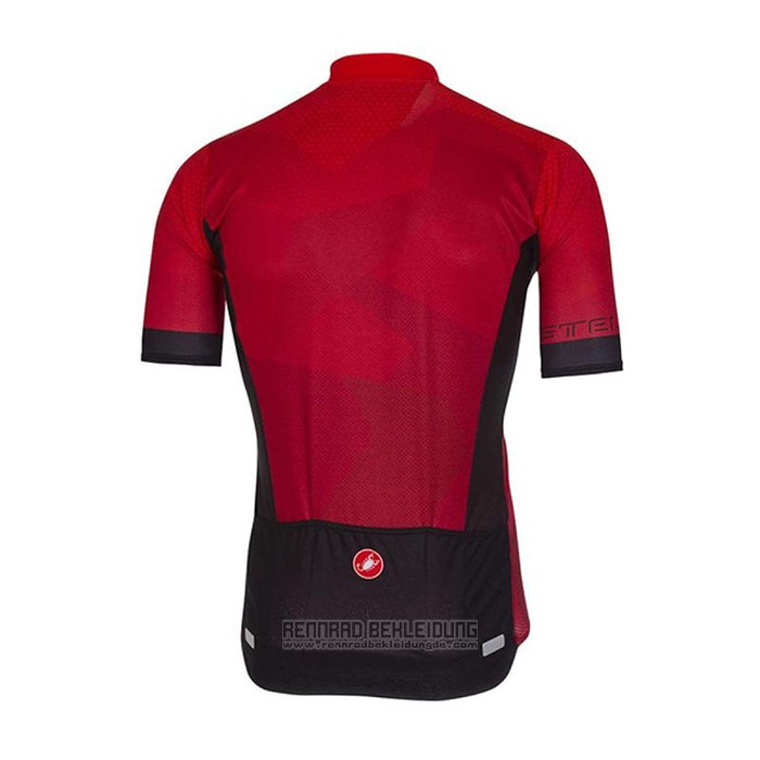 2020 Fahrradbekleidung Castelli Rot Trikot Kurzarm und Tragerhose