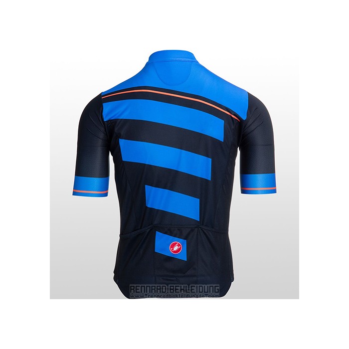 2021 Fahrradbekleidung Castelli Blau Shwarz Trikot Kurzarm und Tragerhose