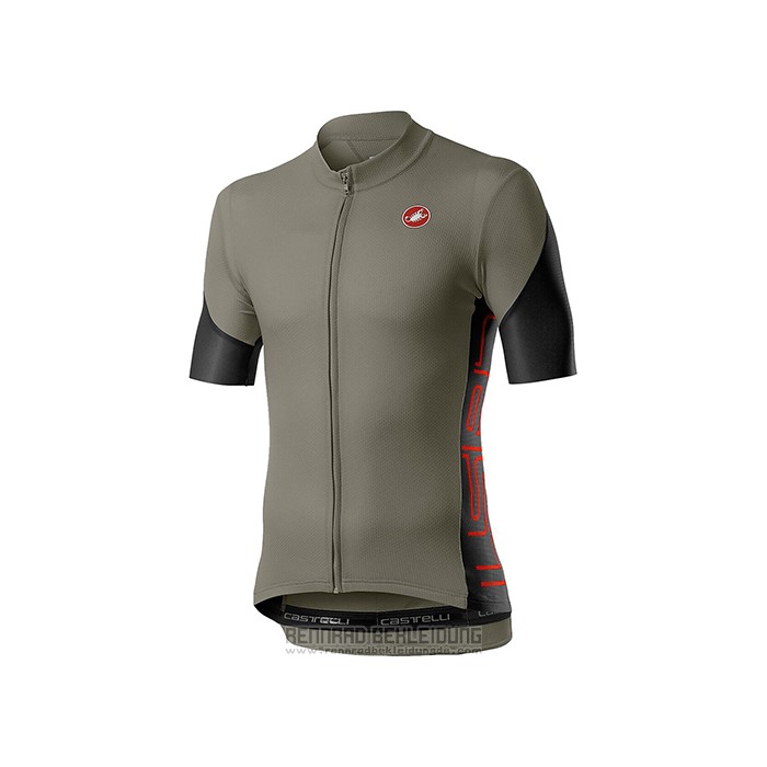 2021 Fahrradbekleidung Castelli Dunkel Grun Trikot Kurzarm und Tragerhose