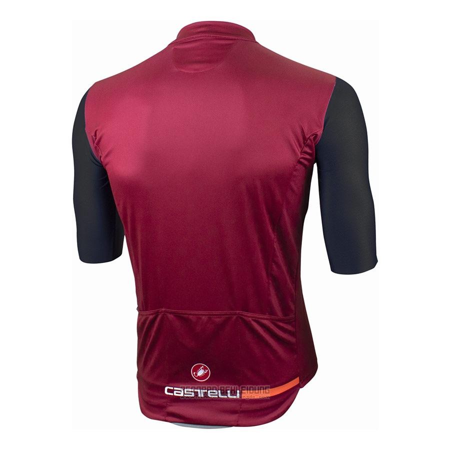 2021 Fahrradbekleidung Castelli Dunkel Rot Trikot Kurzarm und Tragerhose - zum Schließen ins Bild klicken