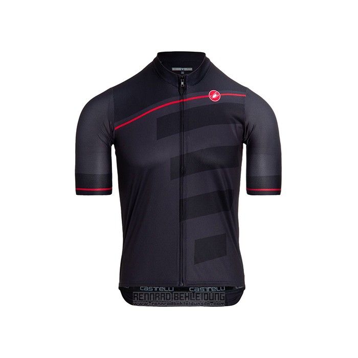 2021 Fahrradbekleidung Castelli Dunkel Shwarz Trikot Kurzarm und Tragerhose