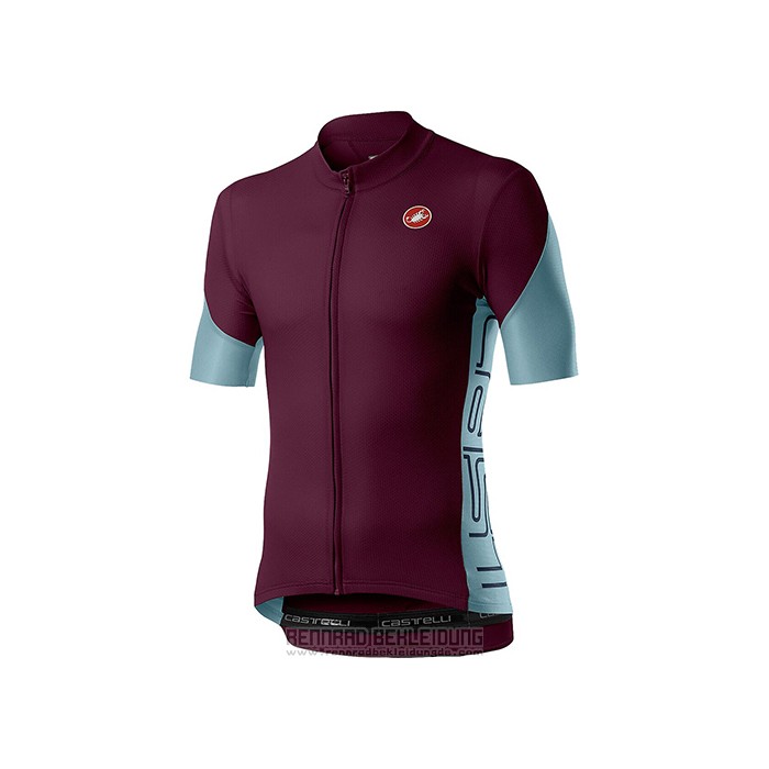 2021 Fahrradbekleidung Castelli Dunkel Volett Trikot Kurzarm und Tragerhose - zum Schließen ins Bild klicken