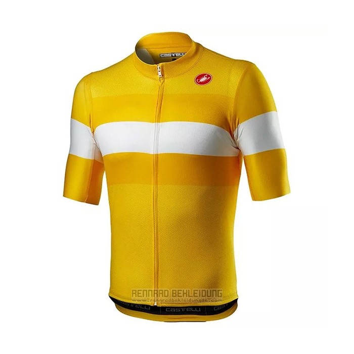 2021 Fahrradbekleidung Castelli Gelb Trikot Kurzarm und Tragerhose