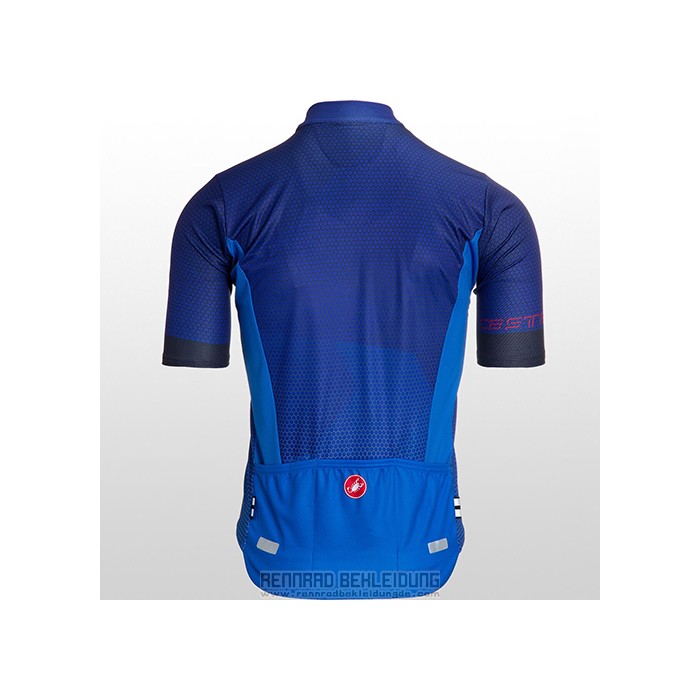 2021 Fahrradbekleidung Castelli Hell Blau Trikot Kurzarm und Tragerhose