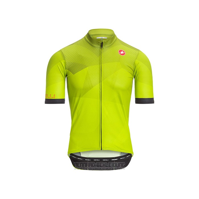 2021 Fahrradbekleidung Castelli Hell Gelb Trikot Kurzarm und Tragerhose