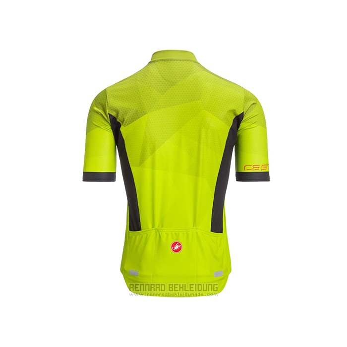 2021 Fahrradbekleidung Castelli Hell Gelb Trikot Kurzarm und Tragerhose