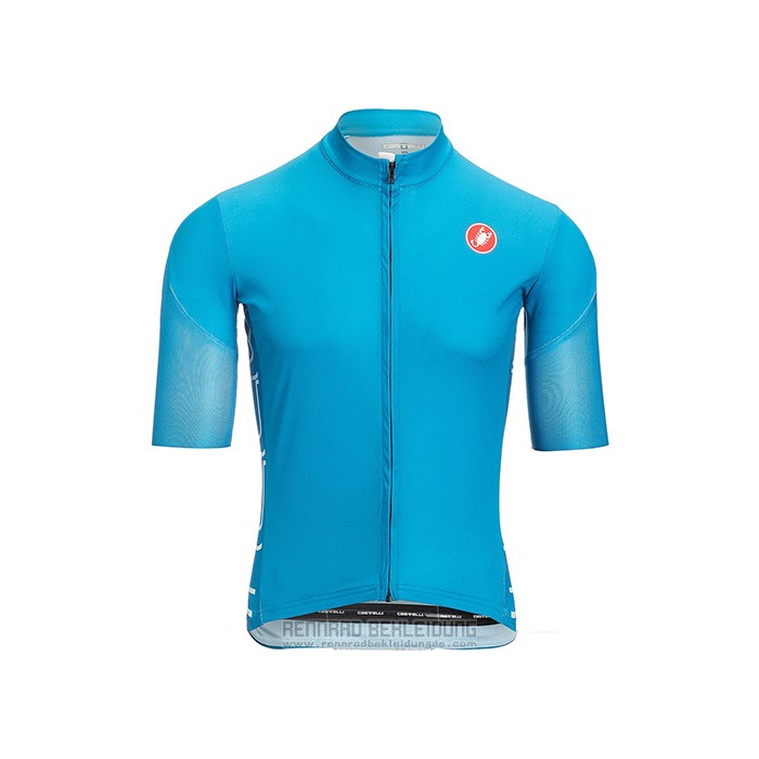 2021 Fahrradbekleidung Castelli Licht Blau Trikot Kurzarm und Tragerhose