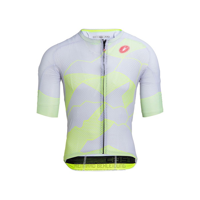 2021 Fahrradbekleidung Castelli Licht Gelb Wei Trikot Kurzarm und Tragerhose - zum Schließen ins Bild klicken