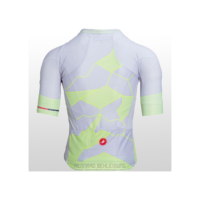2021 Fahrradbekleidung Castelli Licht Gelb Wei Trikot Kurzarm und Tragerhose - zum Schließen ins Bild klicken