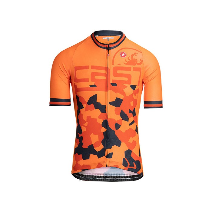 2021 Fahrradbekleidung Castelli Orange Trikot Kurzarm und Tragerhose - zum Schließen ins Bild klicken