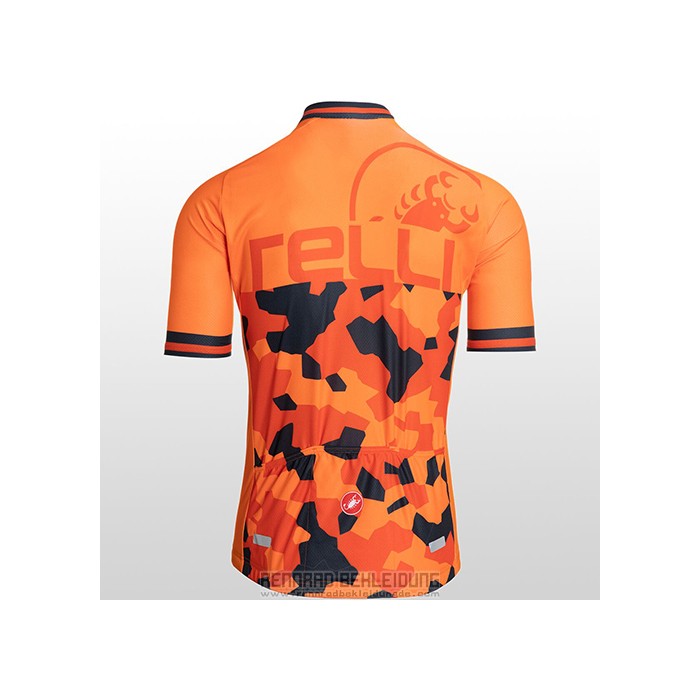 2021 Fahrradbekleidung Castelli Orange Trikot Kurzarm und Tragerhose - zum Schließen ins Bild klicken