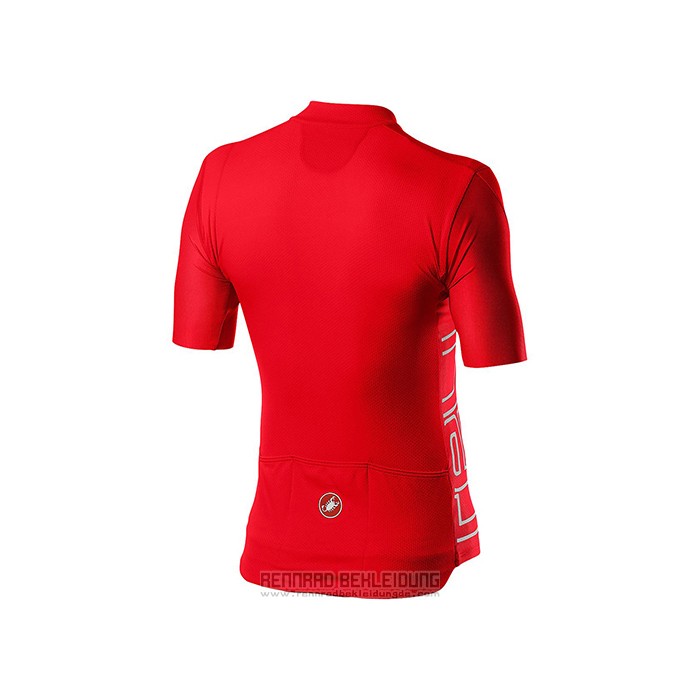 2021 Fahrradbekleidung Castelli Rot Trikot Kurzarm und Tragerhose