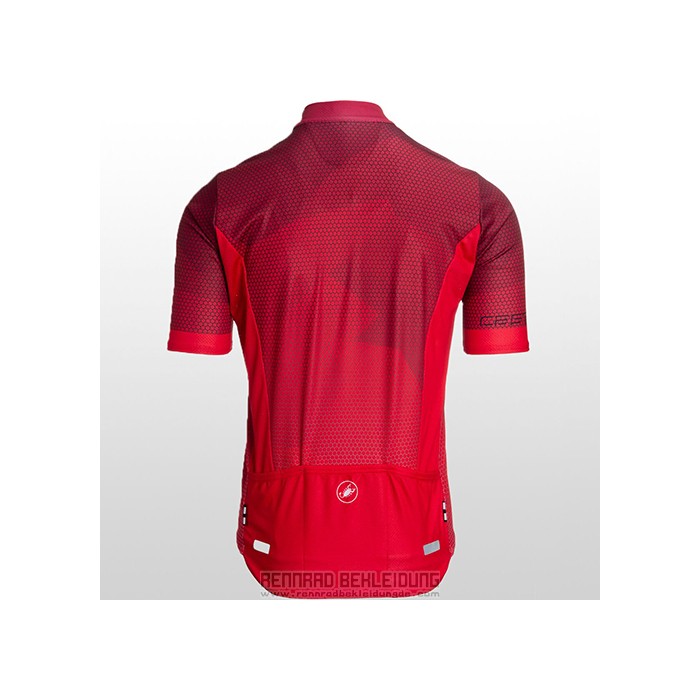 2021 Fahrradbekleidung Castelli Tief Rot Trikot Kurzarm und Tragerhose - zum Schließen ins Bild klicken